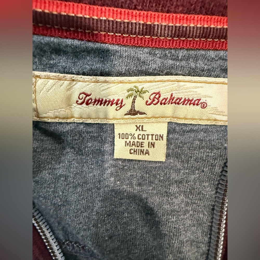 Tommy Bahama Maroon Zip-Up Sweater - Picture 4 of 4